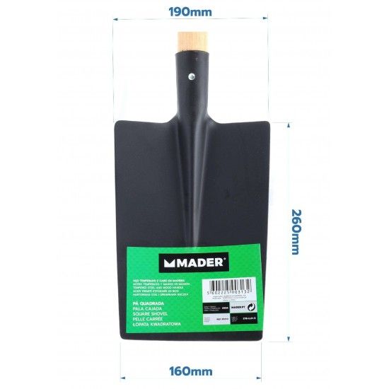 Pá Quadrada, 156cm refª 90313 MADER Pá Quadrada, 156cm refª 90313 MADER