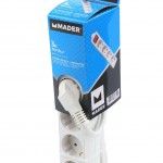 Extensão Elétrica, com Interruptor, 4 Tomadas, 3m, 3G x 1.5mm² refª 89312 MADER Extensão Elétrica, com Interruptor, 4 Tomadas, 3m, 3G x 1.5mm² refª 89312 MADER