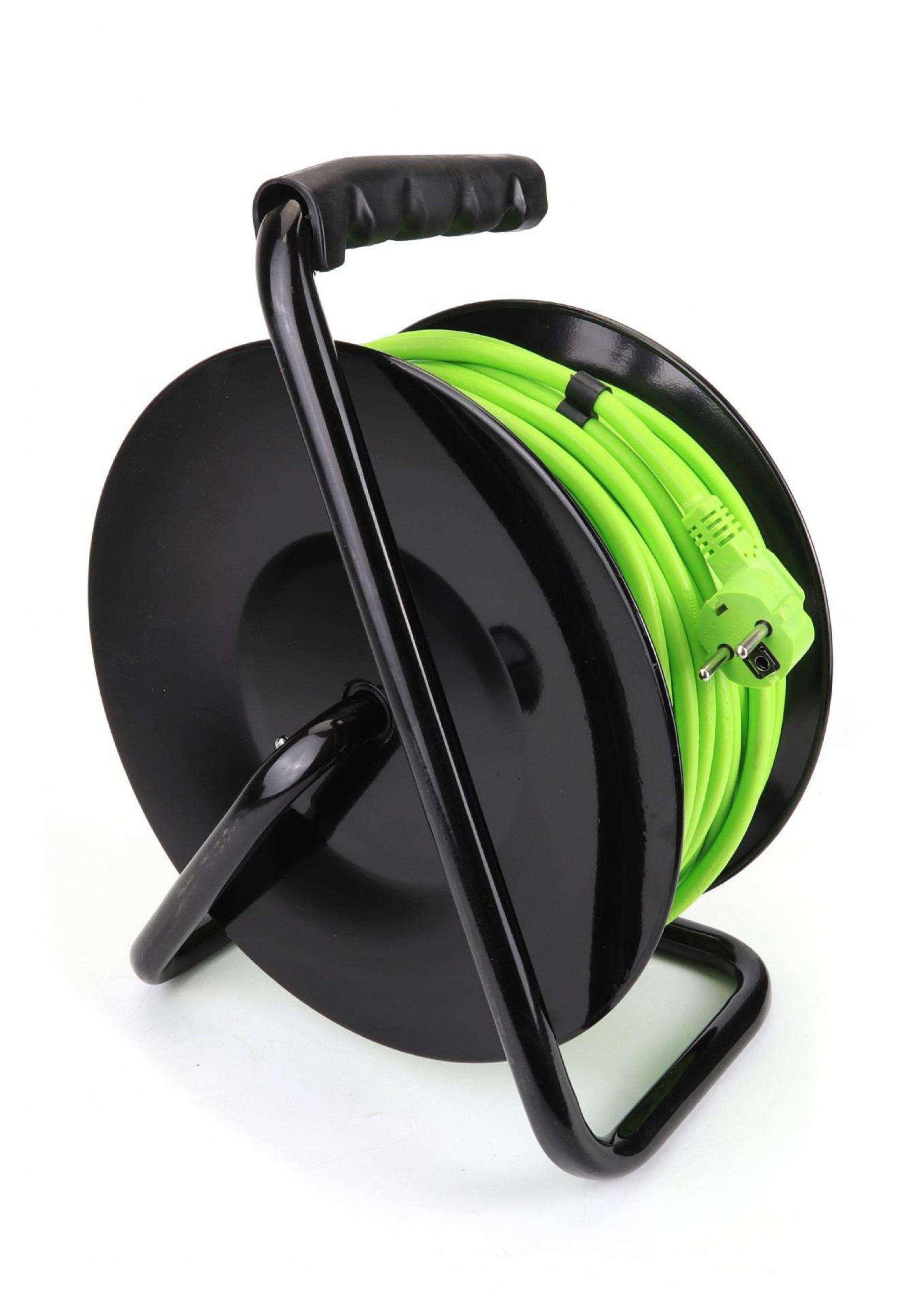 Extensão Elétrica, Enrolador Metálico, 50m, 3G x 2,5mm² refª 89325 SAURIUM