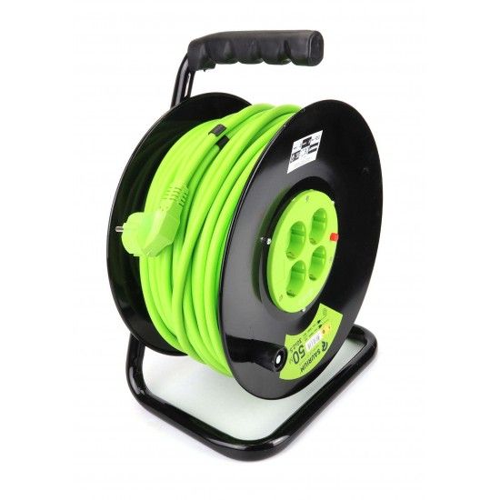 Extenso Eltrica, Enrolador Metlico, 50m, 3G x 2,5mm  ref 89325 SAURIUM