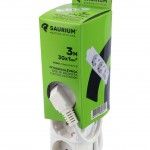 Extenso Elctrica, 3mx1mm, 3 Tomadas  ref 89302 SAURIUM