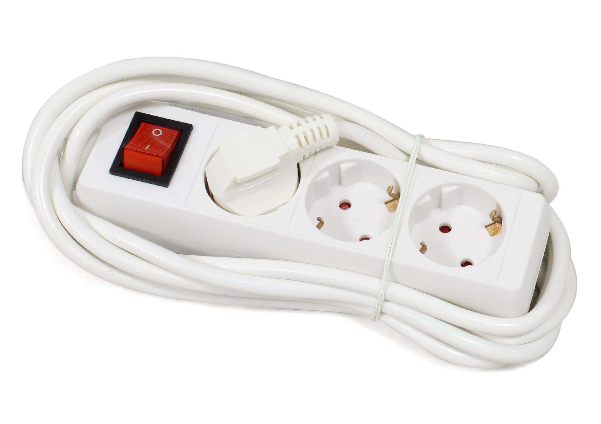 Extensão Elétrica, com Interruptor, 3 Tomadas, 3m, 3G x 1.0mm² refª 89305 MADER