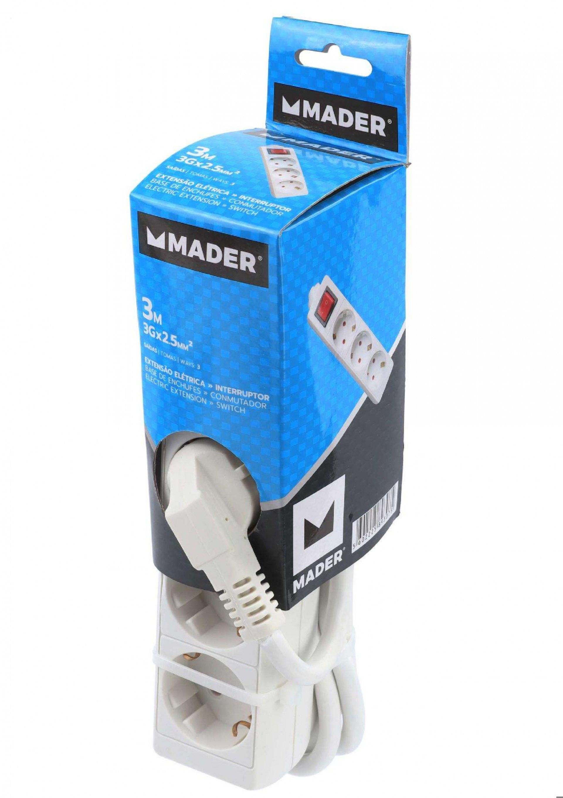 Extensão Eléctrica com Interruptor, 3mx2.5mm2 refª 89307 MADER