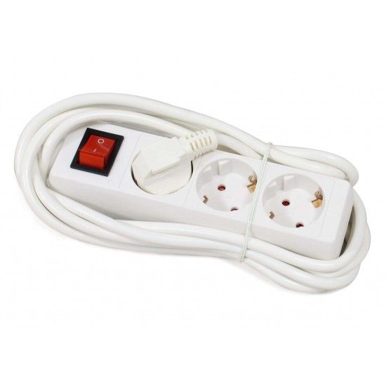 Extensão Elétrica, com Interruptor, 3 Tomadas, 3m, 3G x 1.0mm² refª 89305 MADER Extensão Elétrica, com Interruptor, 3 Tomadas, 3m, 3G x 1.0mm² refª 89305 MADER