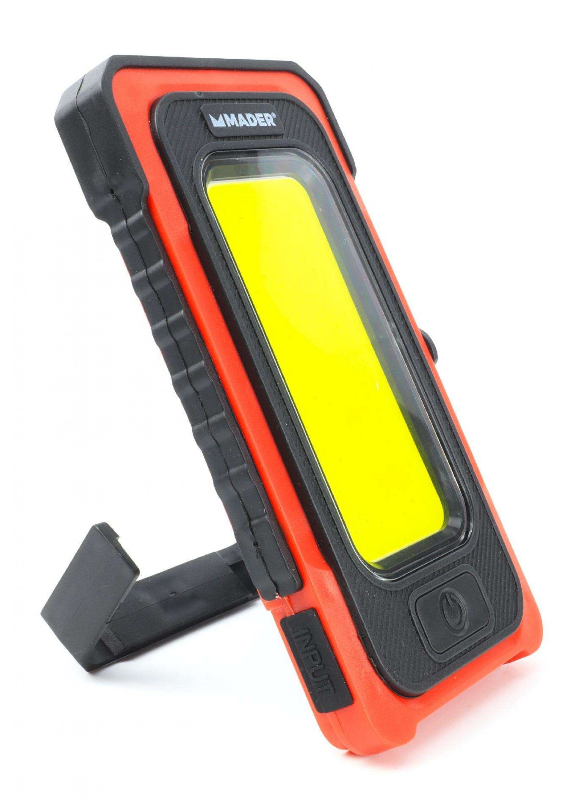 Lanterna Recarregável, Solar, Powerbank, 5W COB + 1 LED, 4Ah refª 89283 MADER