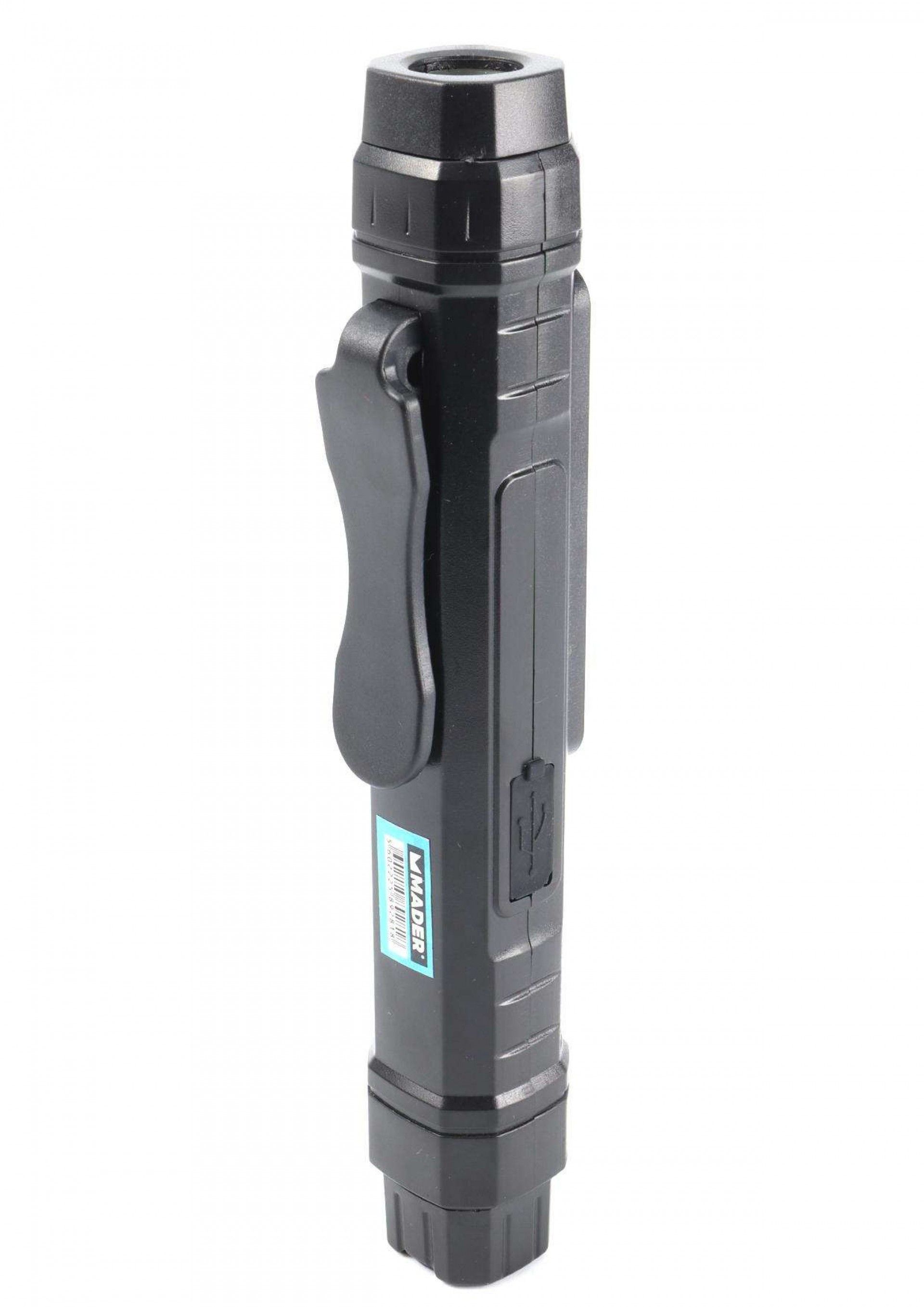 Lanterna Recarregável, 3W COB + 5W LED refª 89281 MADER