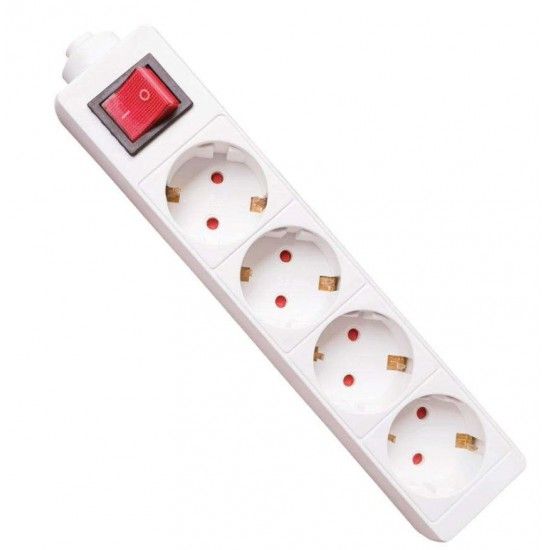 Caixa para Extensão Elétrica, sem Fio, 4 Tomadas ref. 89242 MADER Caixa para Extensão Elétrica, sem Fio, 4 Tomadas ref. 89242 MADER