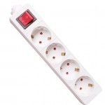 Caixa para Extensão Elétrica, sem Fio, 4 Tomadas ref. 89242 MADER Caixa para Extensão Elétrica, sem Fio, 4 Tomadas ref. 89242 MADER