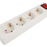 Caixa para Extensão Elétrica, sem Fio, 4 Tomadas ref. 89242 MADER Caixa para Extensão Elétrica, sem Fio, 4 Tomadas ref. 89242 MADER