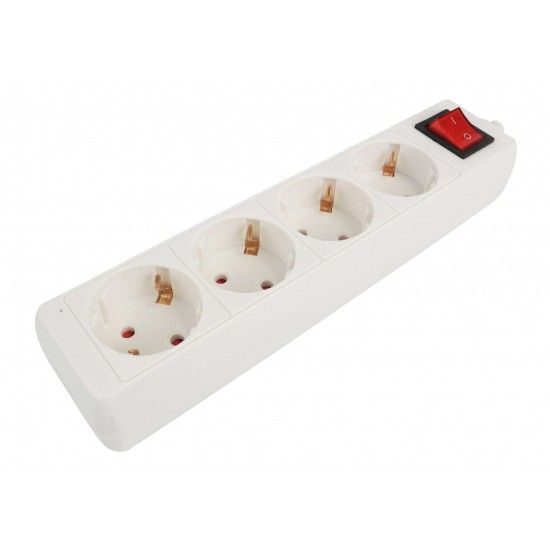 Caixa para Extensão Elétrica, sem Fio, 4 Tomadas ref. 89242 MADER Caixa para Extensão Elétrica, sem Fio, 4 Tomadas ref. 89242 MADER