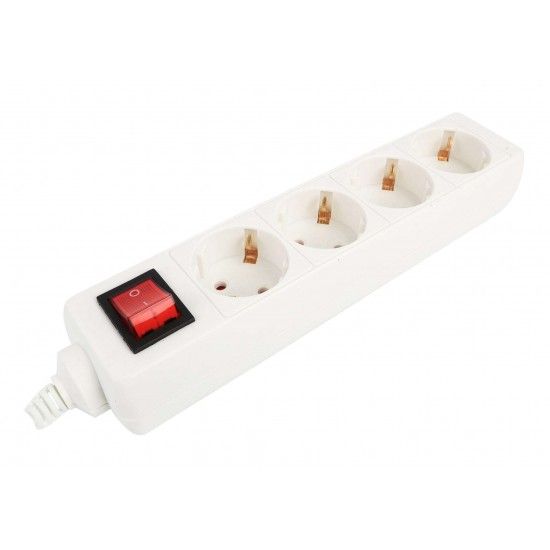 Caixa para Extensão Elétrica, sem Fio, 4 Tomadas ref. 89242 MADER Caixa para Extensão Elétrica, sem Fio, 4 Tomadas ref. 89242 MADER