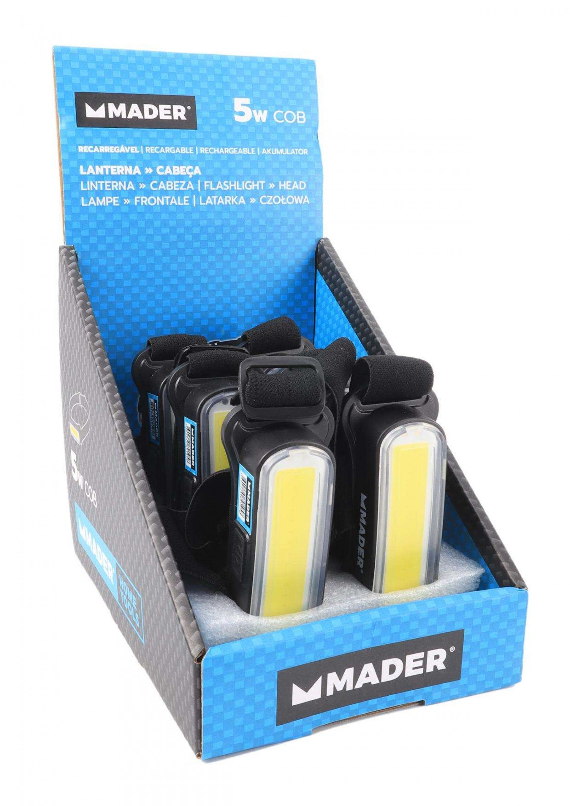 Lanterna Recarregável para Cabeça, 5W (COB) refª 89195 MADER