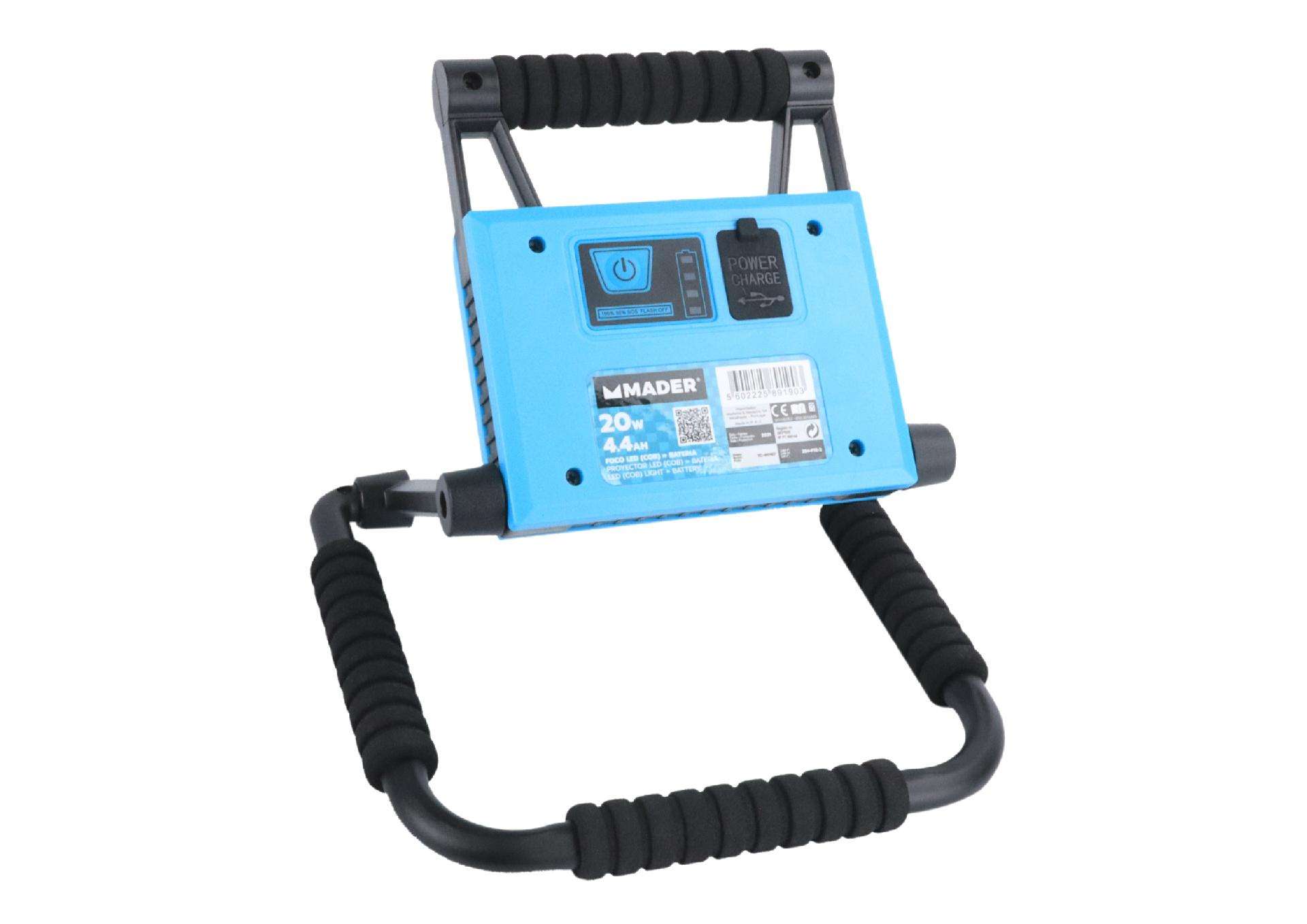 Foco LED, Portátil, 20W, 4.4Ah refª 89190 MADER