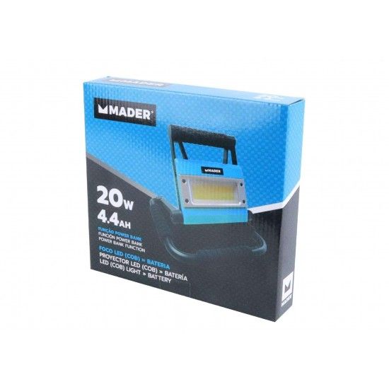 Foco LED, Porttil, 20W, 4.4Ah ref 89190 MADER