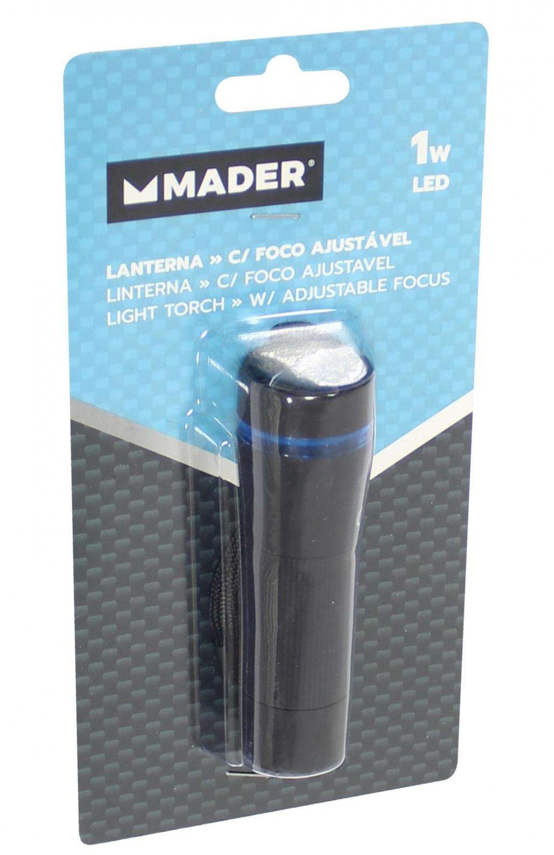 Lanterna LED, Foco Ajustável, 1W, 3xAAA refª 89186 MADER