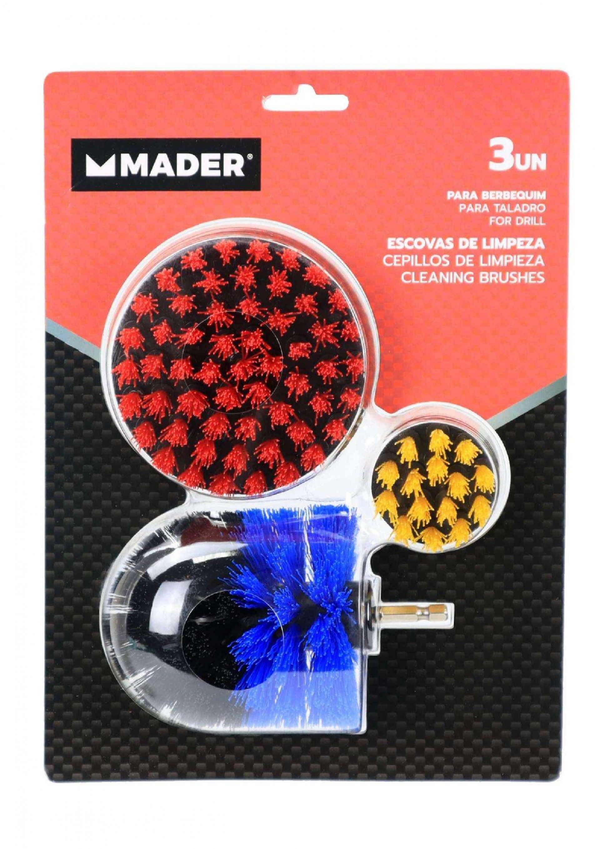 Escovas de Limpeza, para Berbequim, 3Un refª 88100 MADER