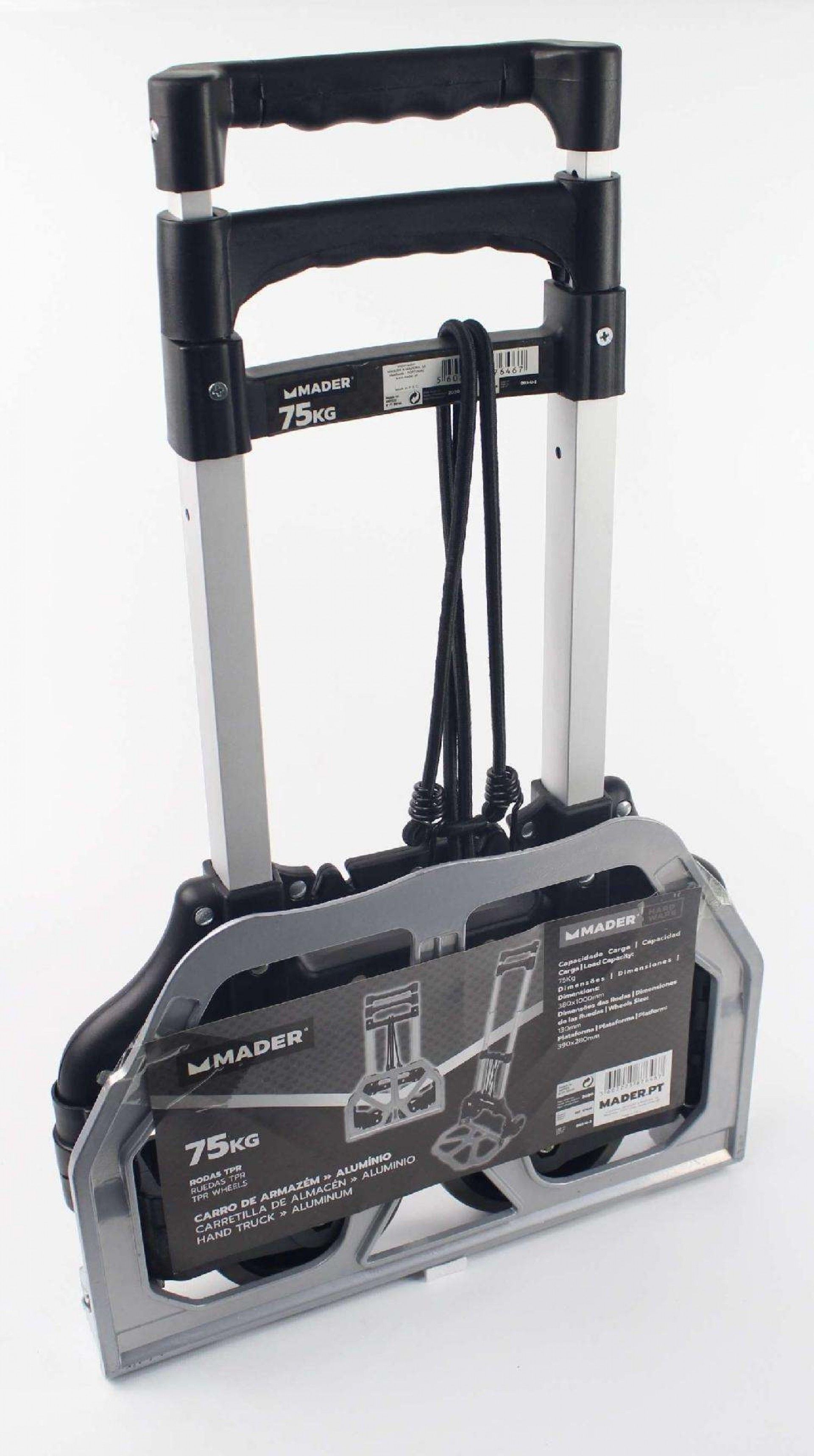 Carro Armazém, Alumínio, Rodas TPR, 75Kg refª 87646 MADER