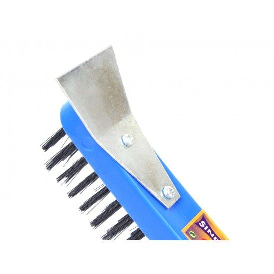 Escova para Soldadura com Raspador, Cabo Plástico, 270mm refª 85549 SINDEX Escova para Soldadura com Raspador, Cabo Plástico, 270mm refª 85549 SINDEX