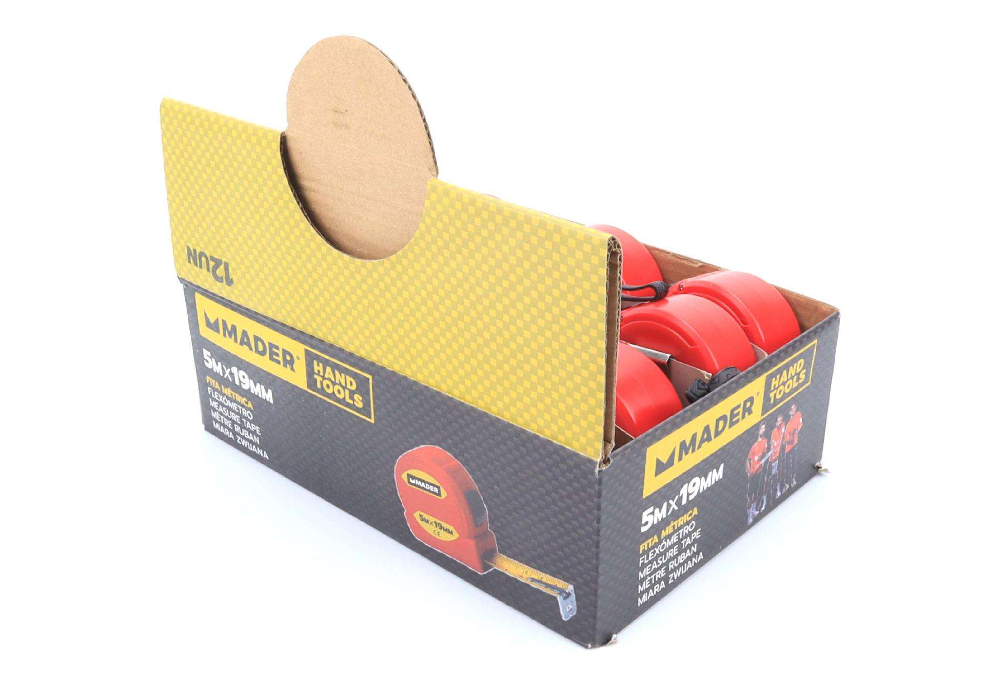 Fita Métrica, 19mm x 5m, Expositor 12 un refª 84609 MADER