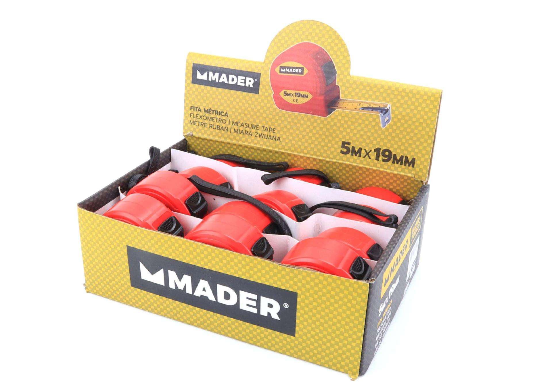 Fita Métrica, 19mm x 5m, Expositor 12 un refª 84609 MADER