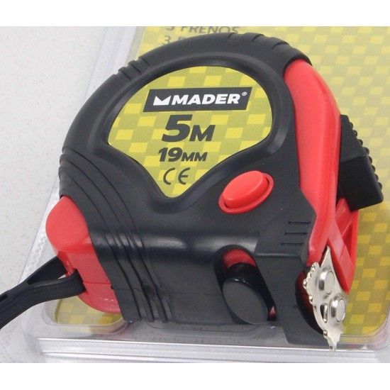 Fita Métrica, 5mx19mm, 3 Travões refª 84601 MADER Fita Métrica, 5mx19mm, 3 Travões refª 84601 MADER