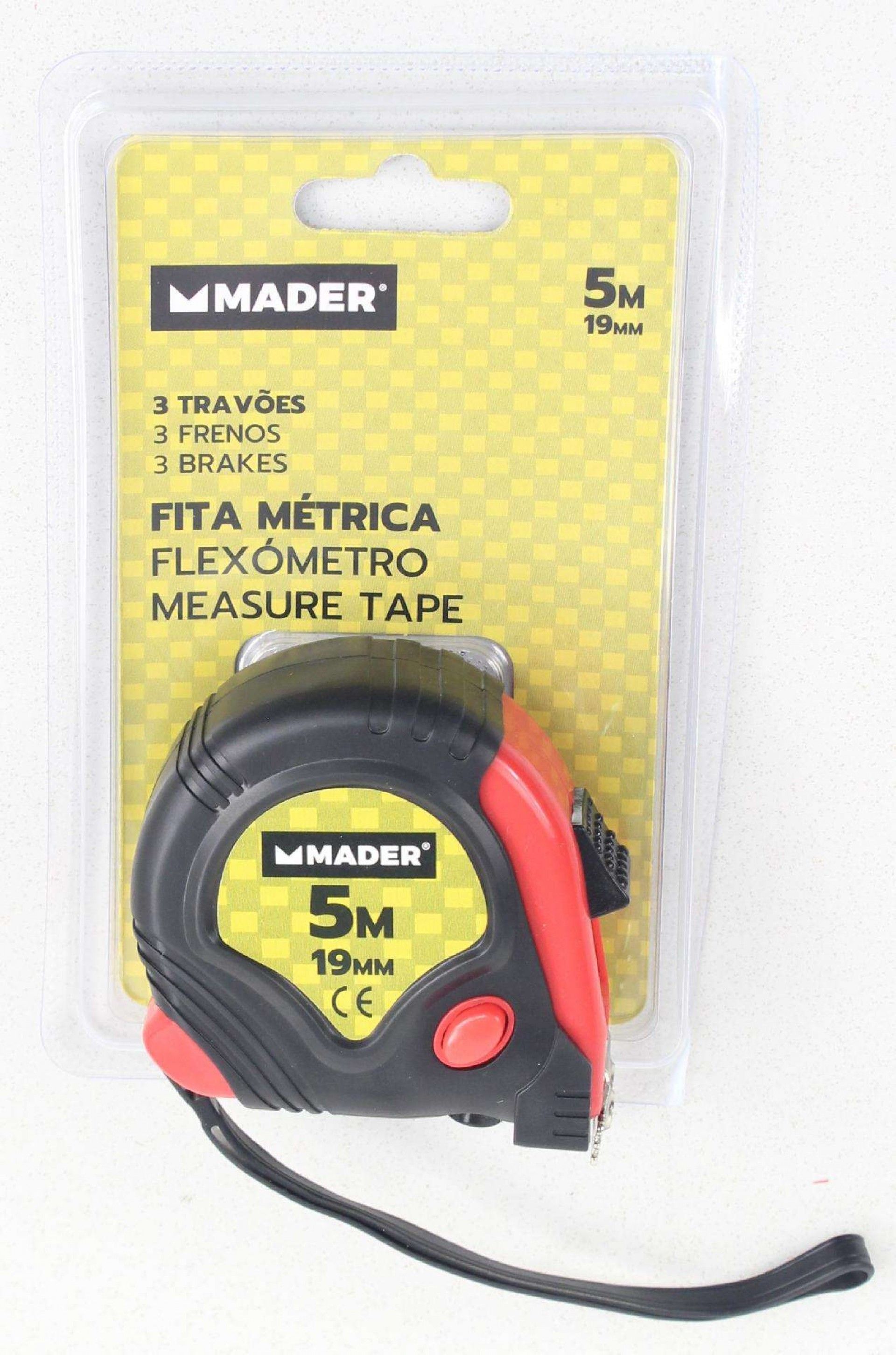 Fita Métrica, 5mx19mm, 3 Travões refª 84601 MADER