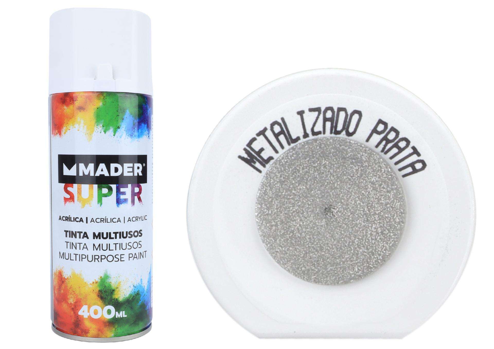 Tinta Spray, Metalizado, Prata Metalizado refª 79786 MADER