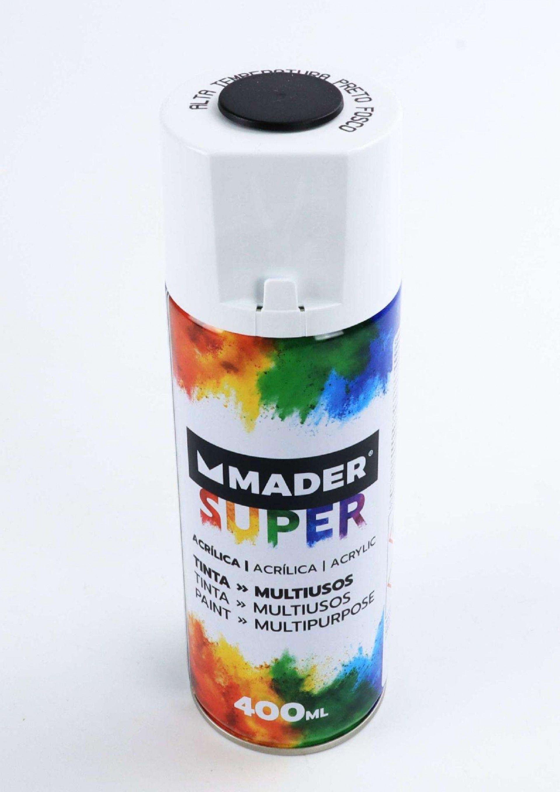 Tinta Spray, 400mL, Preto » Alta Temperatura refª 79783 MADER