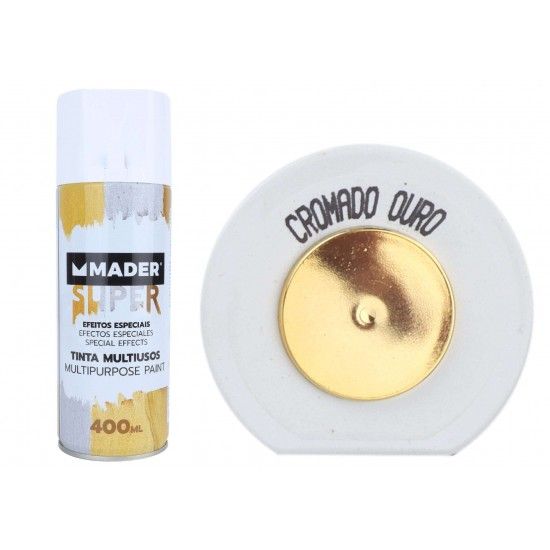 Tinta Spray, Efeitos Especiais, Cromado, Ouro ref 79792 MADER