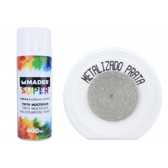 Tinta Spray, Metalizado, Prata Metalizado ref 79786 MADER