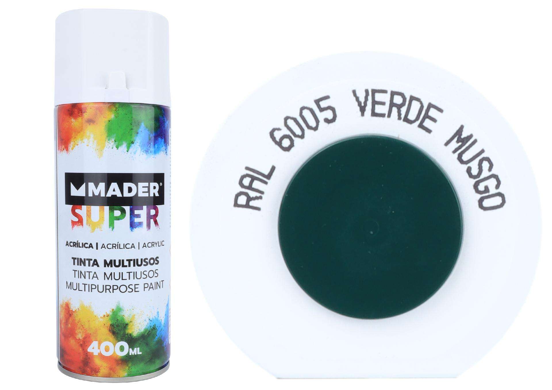 Tinta Spray, Acrílico, refª 6005, Verde Musgo refª 79773 MADER