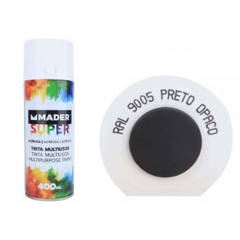 Tinta Spray, Acrlico, ref 9005, Preto Opaco ref 79770 MADER