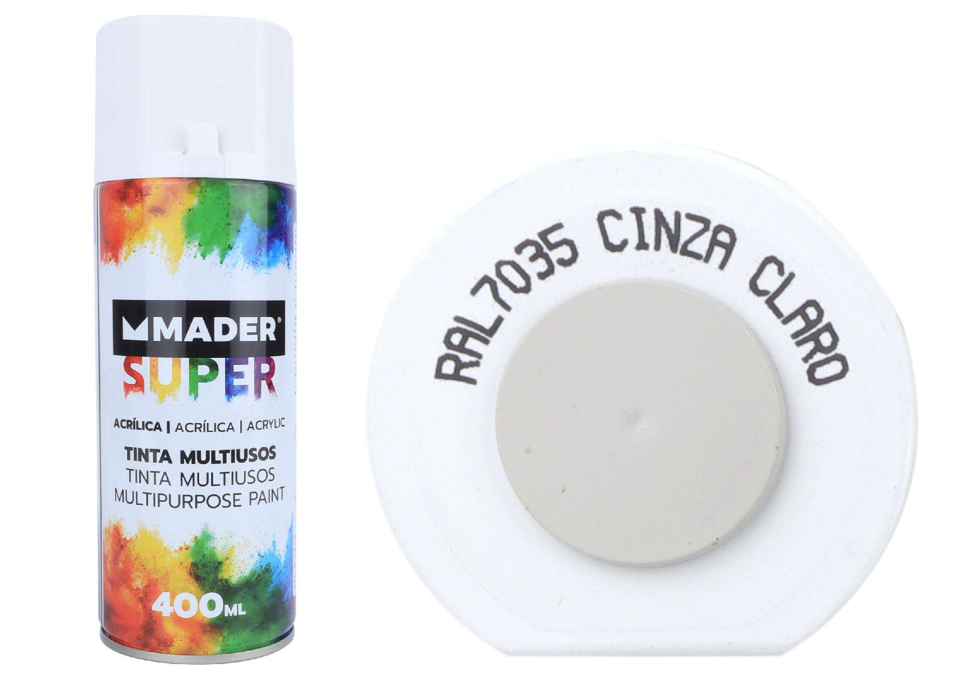 Tinta Spray, Acrílico, refª 7035, Cinza Claro refª 79766 MADER