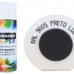 Tinta Spray, 400mL, 9005 - Preto Lúcido refª 79769 MADER Tinta Spray, 400mL, 9005 - Preto Lúcido refª 79769 MADER