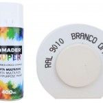 Tinta Spray, 400mL, 9010 - Branco Opaco ref 79744 MADER