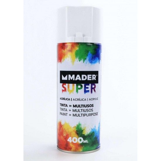 Tinta Spray, 400mL, 9010 - Branco Opaco refª 79744 MADER Tinta Spray, 400mL, 9010 - Branco Opaco refª 79744 MADER