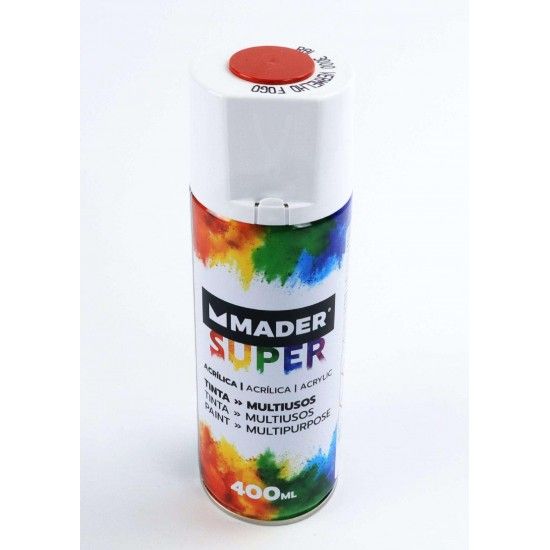 Tinta Spray, 400mL, 3000 - Vermelho Fogo ref 79750 MADER