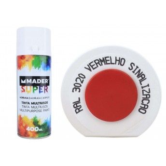Tinta Spray, Acrlico, ref 3020, Vermelho Sinalizao ref 79752 MADER
