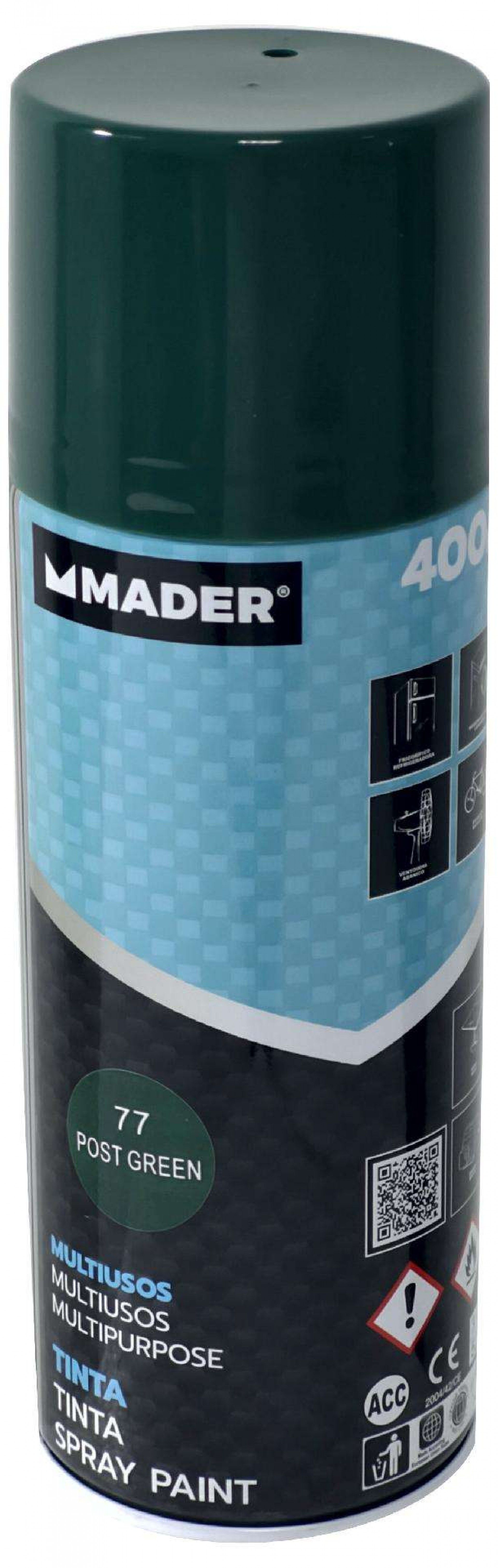 Tinta Spray Multiusos, Post Green, refª 77, 400ml refª 79447 MADER
