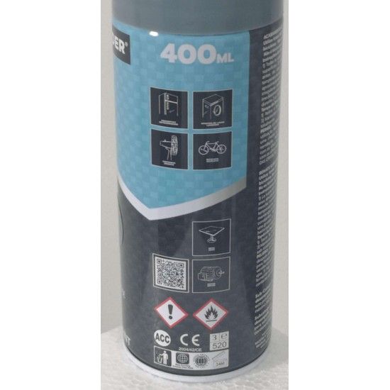 Tinta Spray Multiusos, Medium Grey, refª 22, 400ml refª 79442 MADER Tinta Spray Multiusos, Medium Grey, refª 22, 400ml refª 79442 MADER