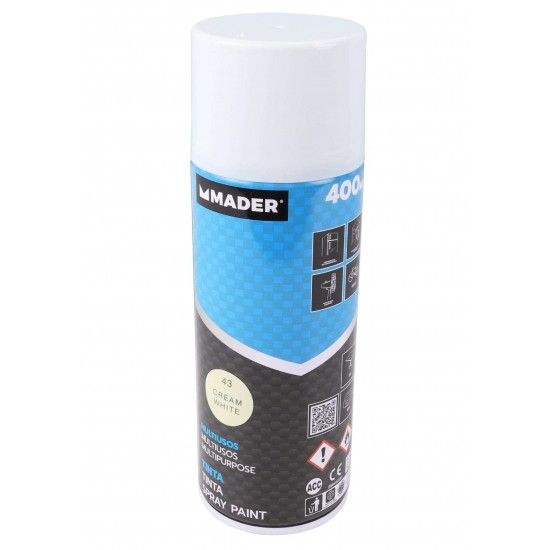 Tinta Spray Multiusos, Cream White, ref 43, 400ml ref 79436 MADER