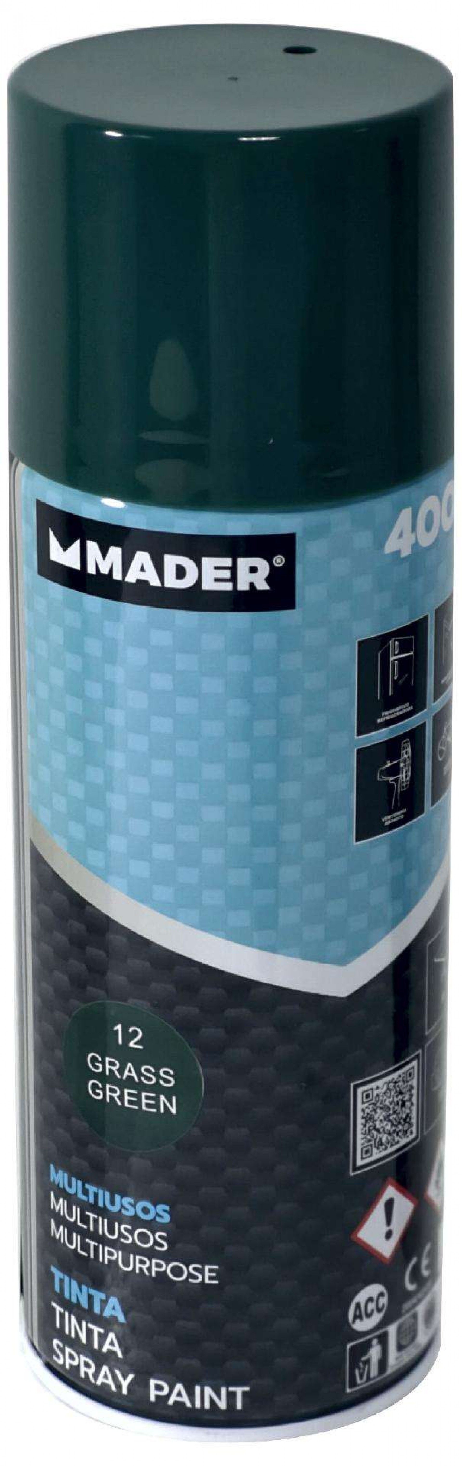 Tinta Spray Multiusos, Grass Green, refª 12, 400ml refª 79433 MADER