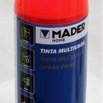Tinta Spray Multiusos, Fluorescente Red, refª 1001, 400ml refª 79423 MADER Tinta Spray Multiusos, Fluorescente Red, refª 1001, 400ml refª 79423 MADER