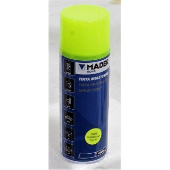 Tinta Spray Multiusos, Fluorescente Yellow, ref 1005, 400ml ref 79424 MADER