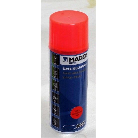 Tinta Spray Multiusos, Fluorescente Red, ref 1001, 400ml ref 79423 MADER