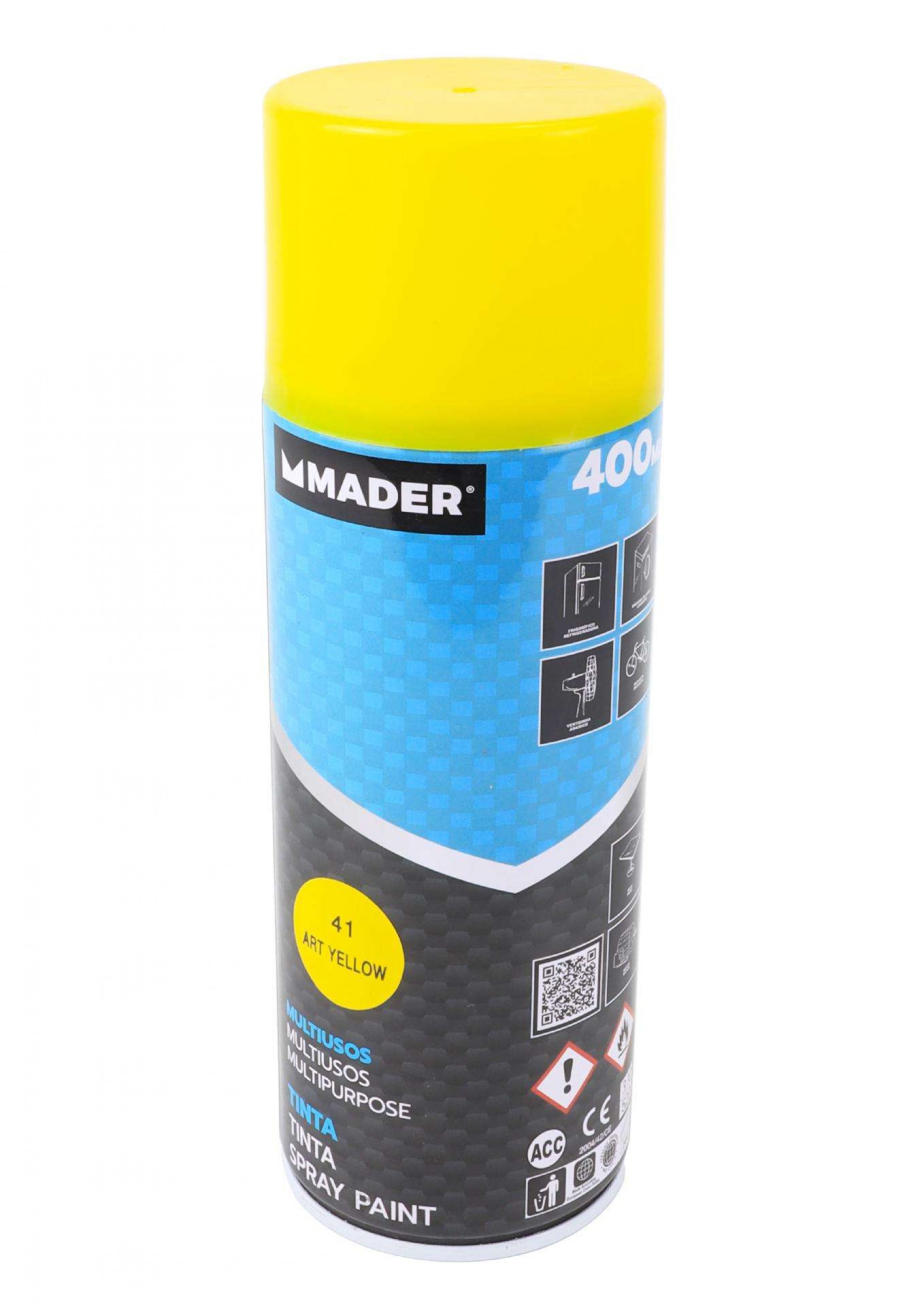 Tinta Spray Multiusos, Art Yellow, refª 41, 400ml refª 79419 MADER