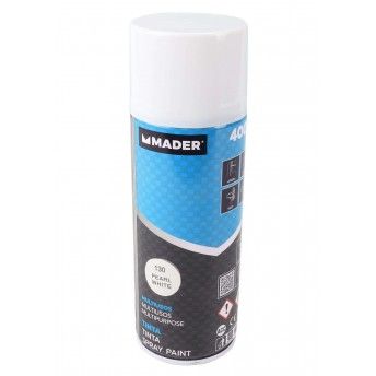 Tinta Spray Multiusos, Pearl White, ref 130, 400ml ref 79410 MADER