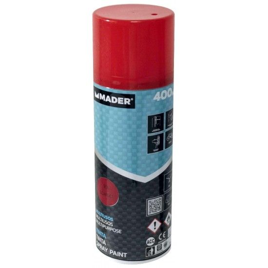 Tinta Spray Multiusos, Scarlet, ref 23, 400ml ref 79409 MADER