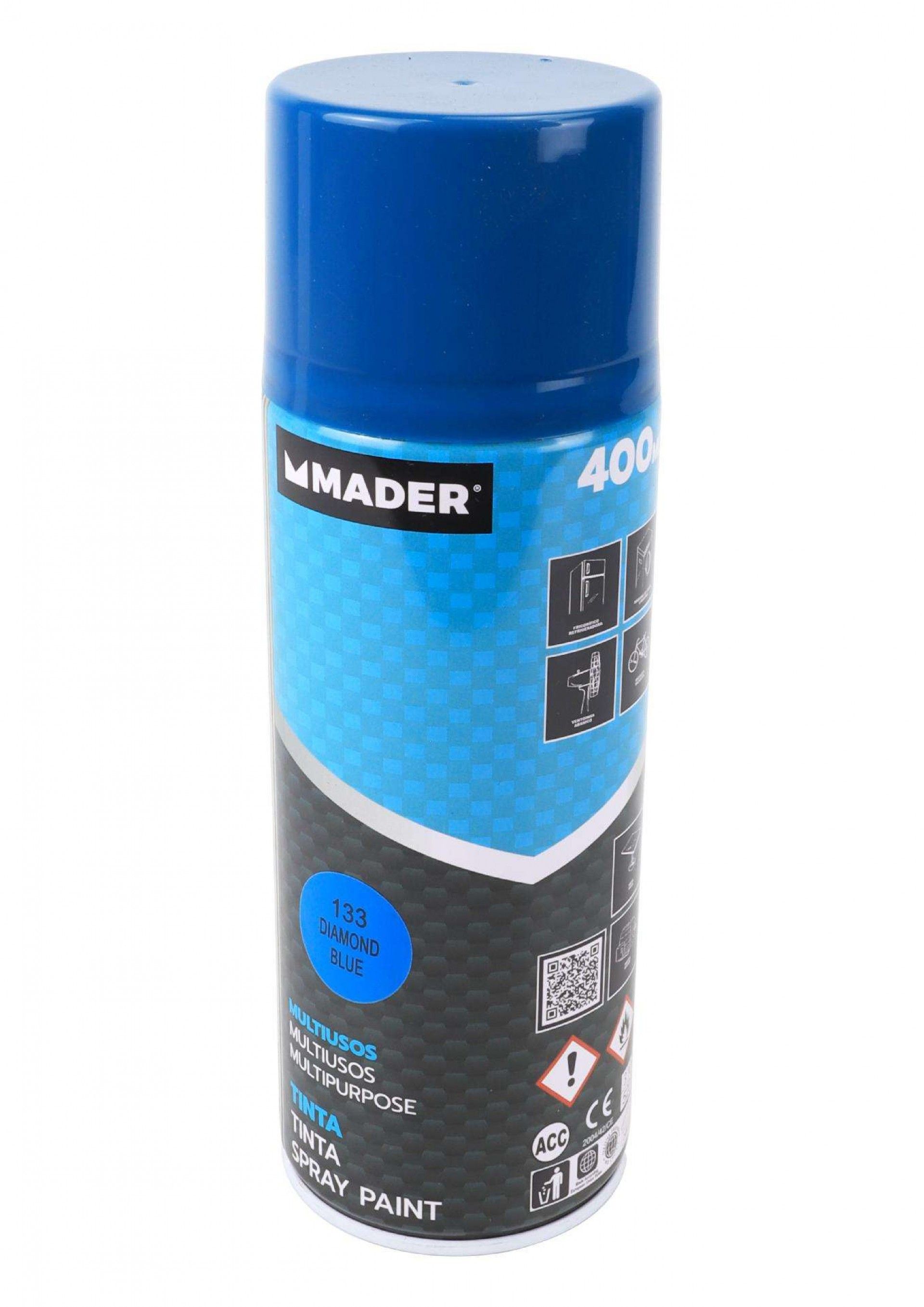 Tinta Spray Multiusos, Diamond Blue, refª 133, 400ml refª 79408 MADER