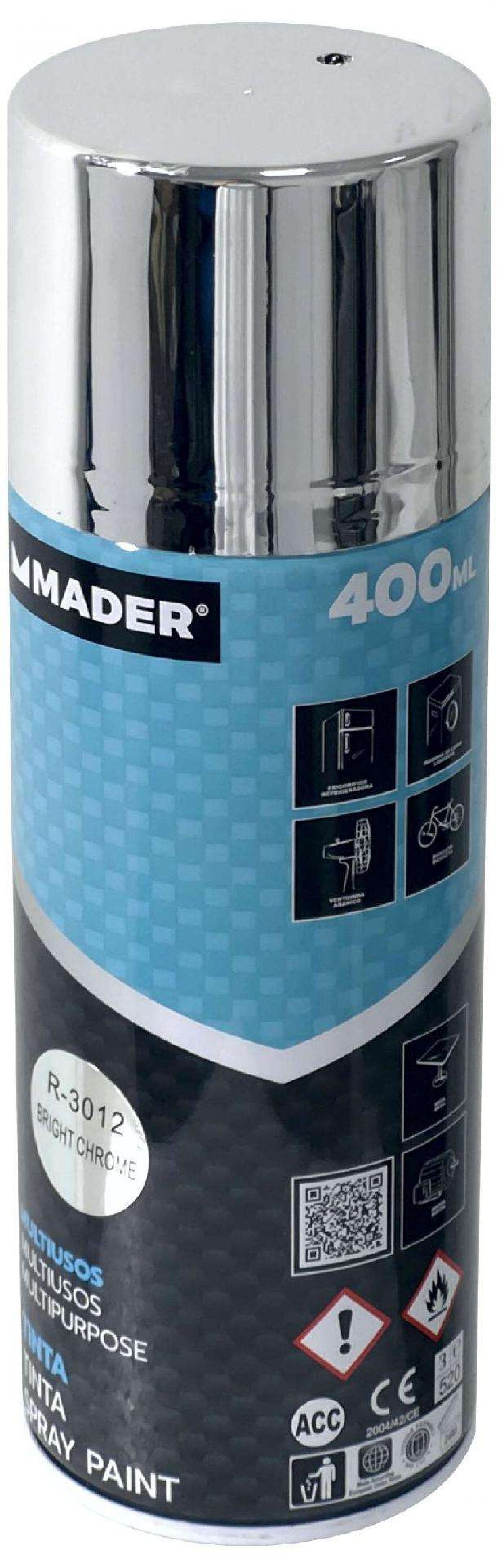 Tinta Spray, Multiusos, Cromado, 400ml refª 79415 MADER